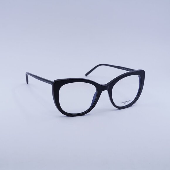 Saint Laurent SL778 001 Eyeglasses Black 55mm Square Frame - Picture 1 of 11